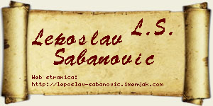Leposlav Šabanović vizit kartica